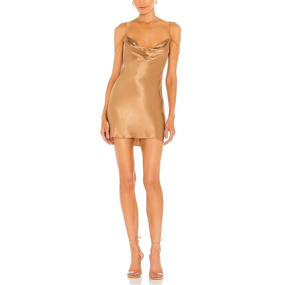 Camila Coelho Sleek Toffee Adora Mini Slip Dress Size XS